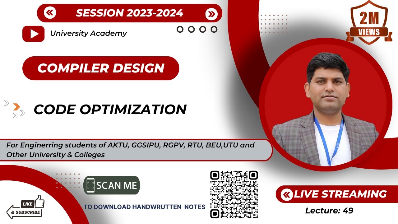 CD49: Code Optimization in Compiler Design | Machine Dependent and Independent Optimization