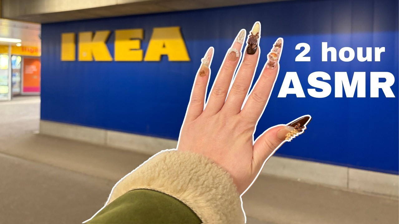 Public ASMR at Ikea for 2 hours 💤 🛋️ Tapping & Scratching on Everything