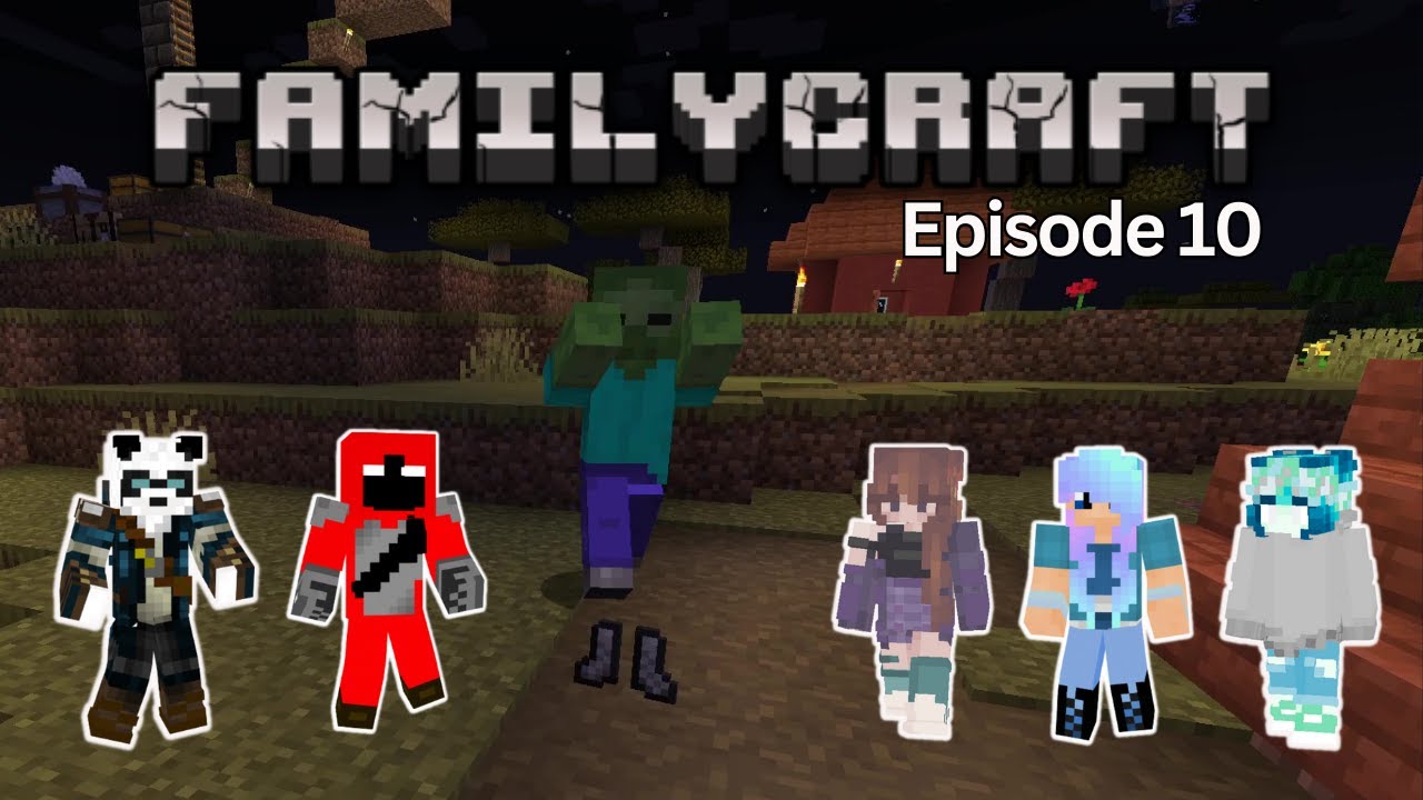 DoubleK Plays Minecraft - FamilyCraft SMP - Episode #10 - Father and Son Gaming - Hold this Zombie