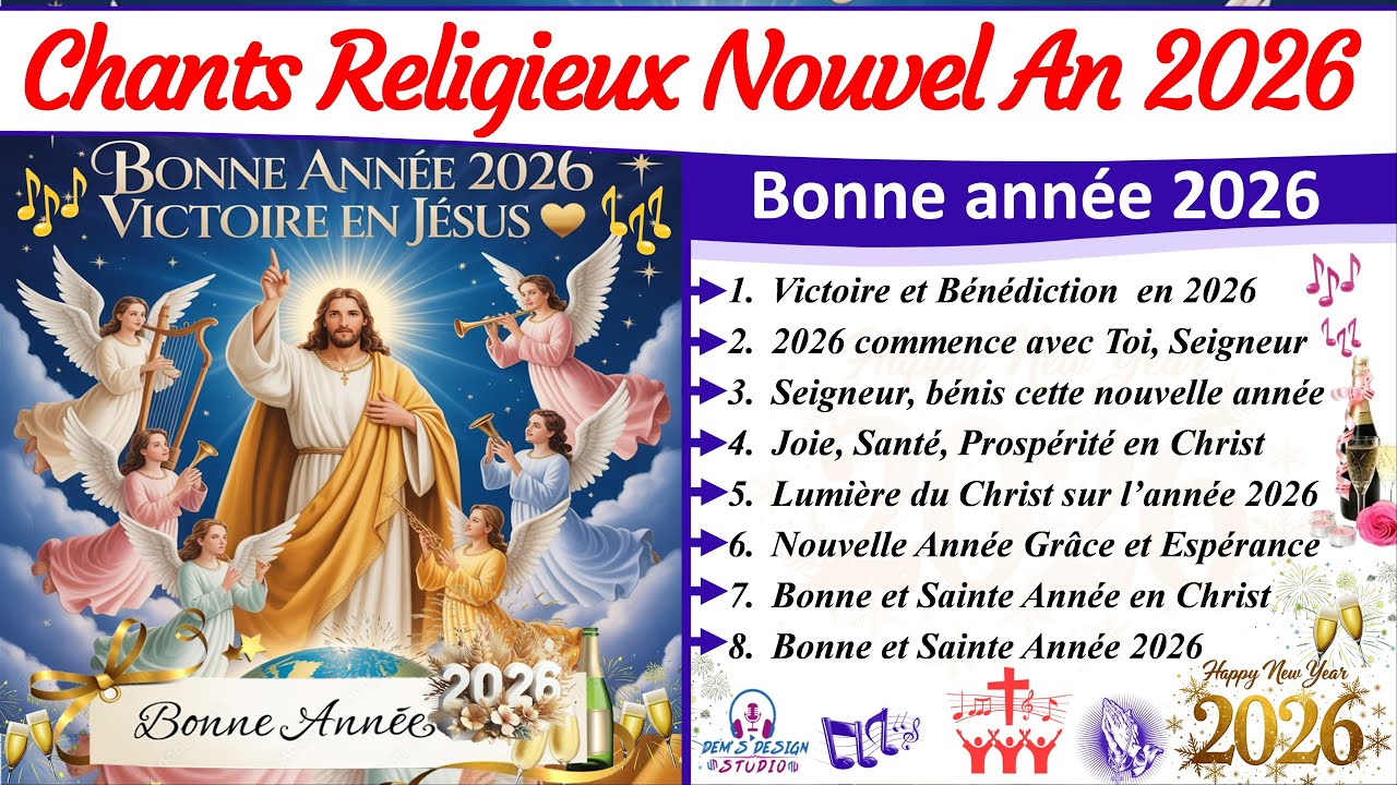🙏✨  Chants de Bonne Année 2026 🎉 | 🎶🙏Les meilleures chansons  religieuses du Nouvel An 2026  🍾✨ 🎇
