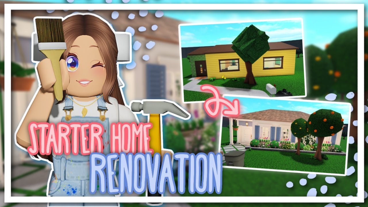 Renovating the BLOXBURG STARTER HOUSE and its actually pretty now🌷(Roblox)