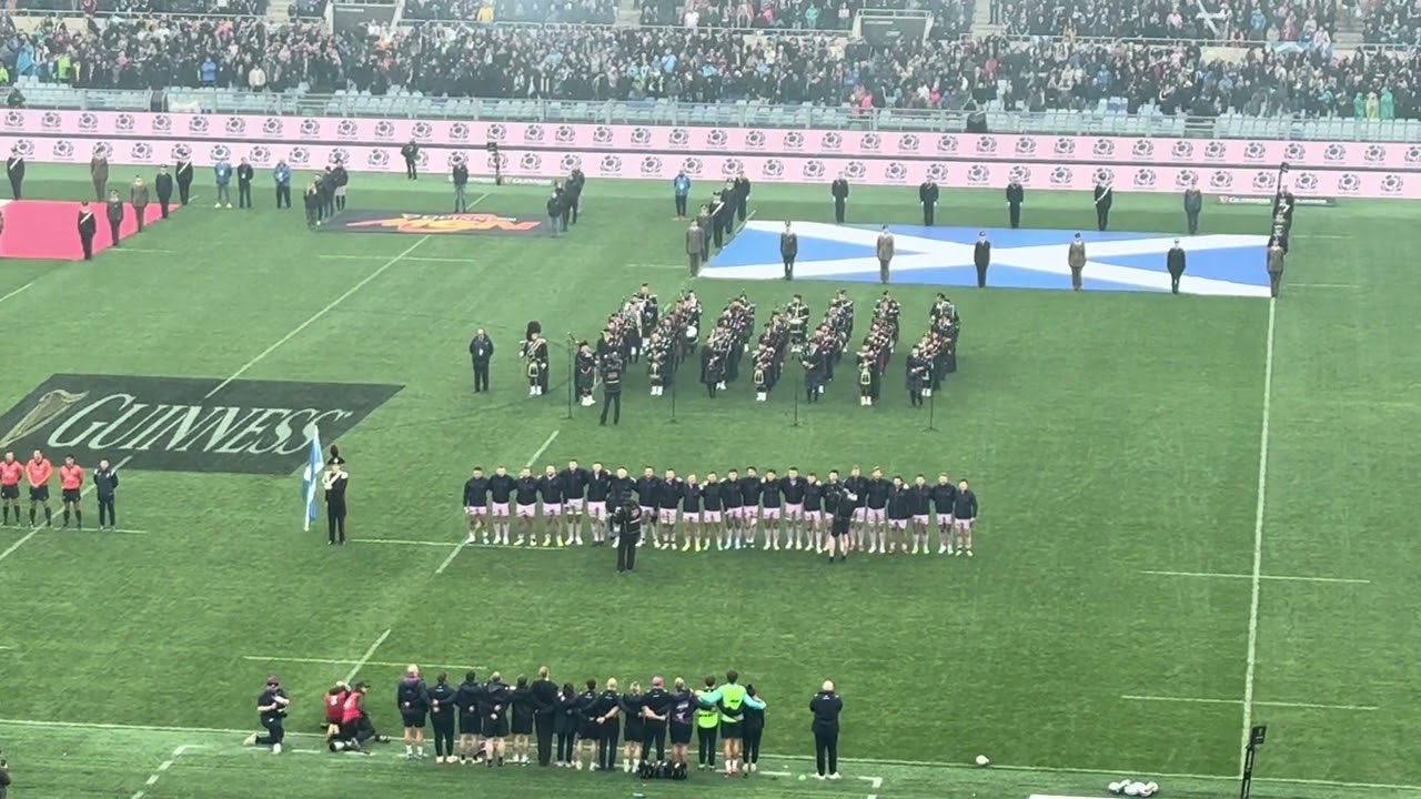 Scottish national anthem italy-scotland six nations 2026 inno scozia