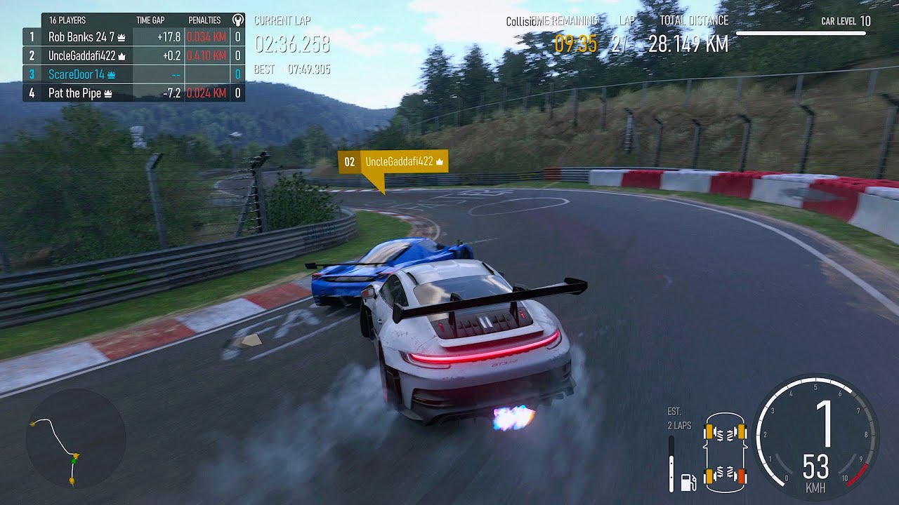 Porsche 911 GT3 RS Bouncing at The Nordschleife in Multi-Class (Forza Motorsport)