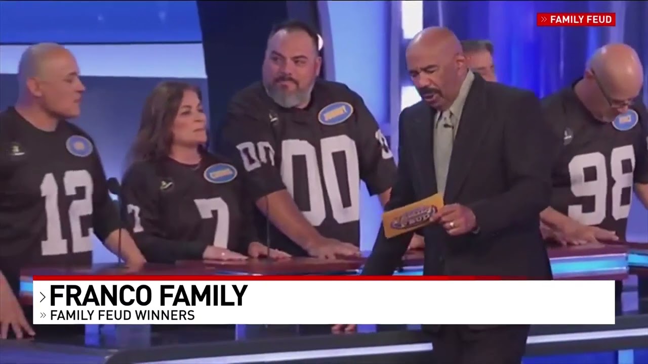 The Franco Family wins on Family Feud!