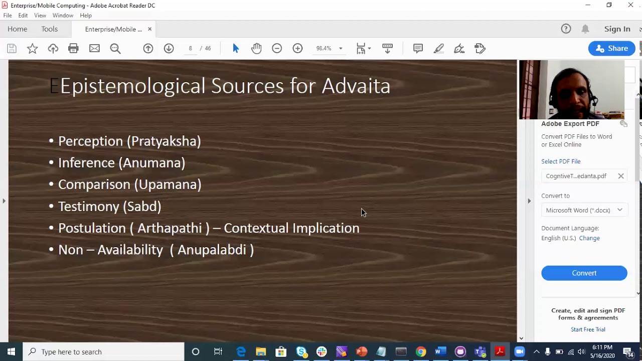 Cognitive Tools from Vedanta Philosophy  in Malayalam ( Part 2 ) - By Praseed Pai