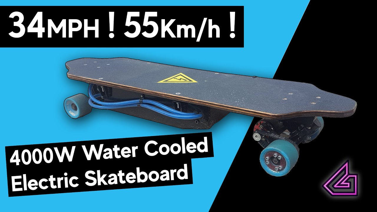 Water Cooled 4000 W Electric Skateboard - Part 1