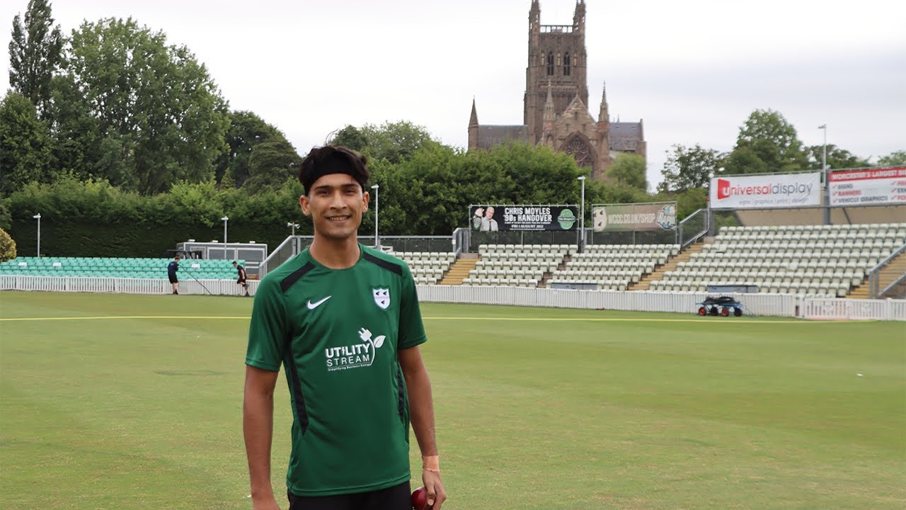 Muhammad Hasnain's first training session at New Road