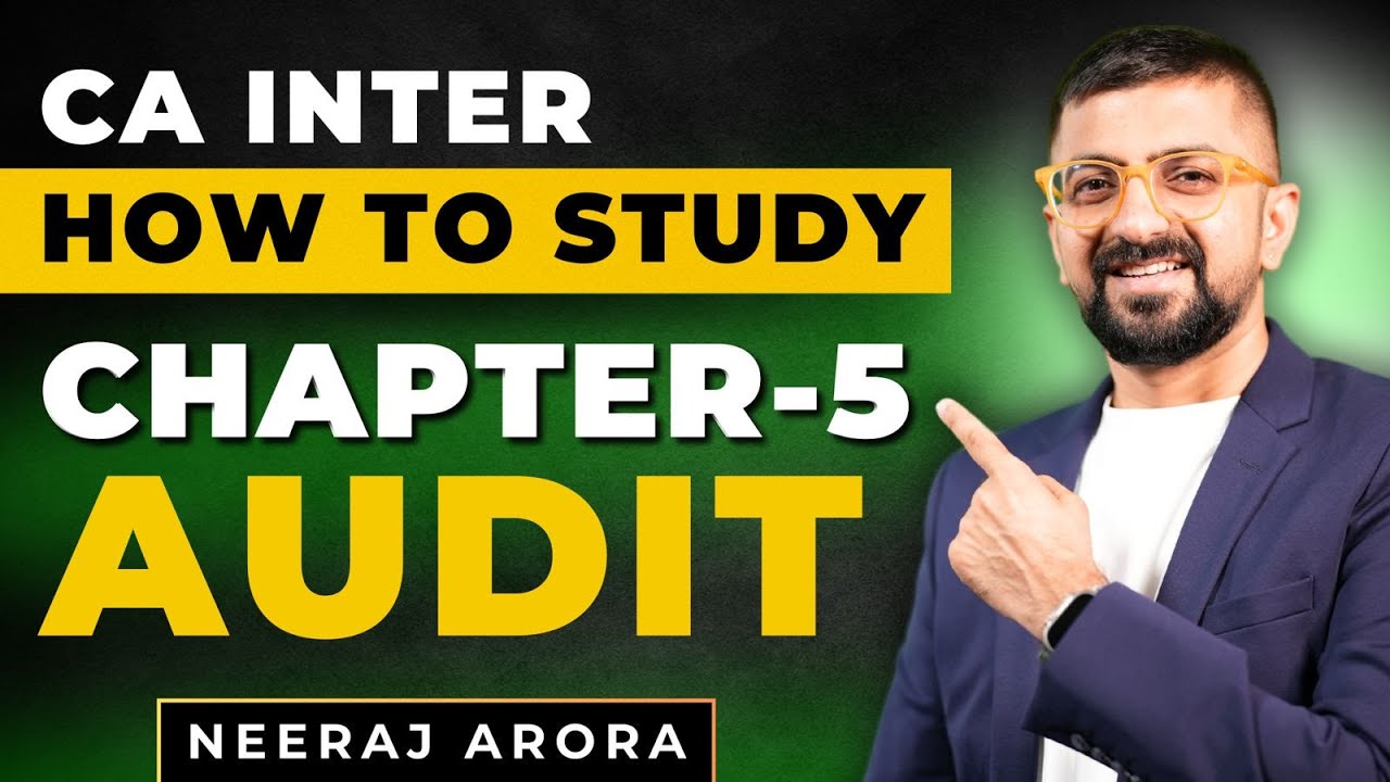 How to Study Chapter-5 Audit of Items of Financial Statements|CA Inter Audit Sept 2025| Neeraj Arora
