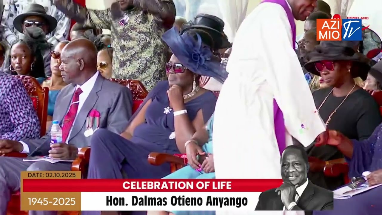 MOURNERS ASTONISHED As Dalmas Otieno Wives and Several Children are introduced to the public
