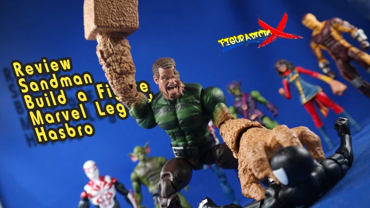Review Sandman BAF Build a Figure Marvel Legends Spider Man Series Hasbro Revision Español