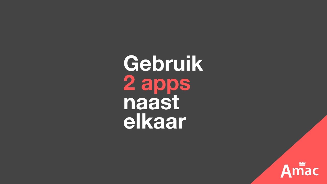 Werken met 2 apps naast elkaar op iPad - Amac Onderwijs instructievideo