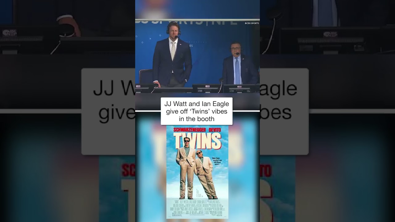 JJ Watt and Ian Eagle were giving off a movie vibe in the booth 🤣 #nfl #shorts