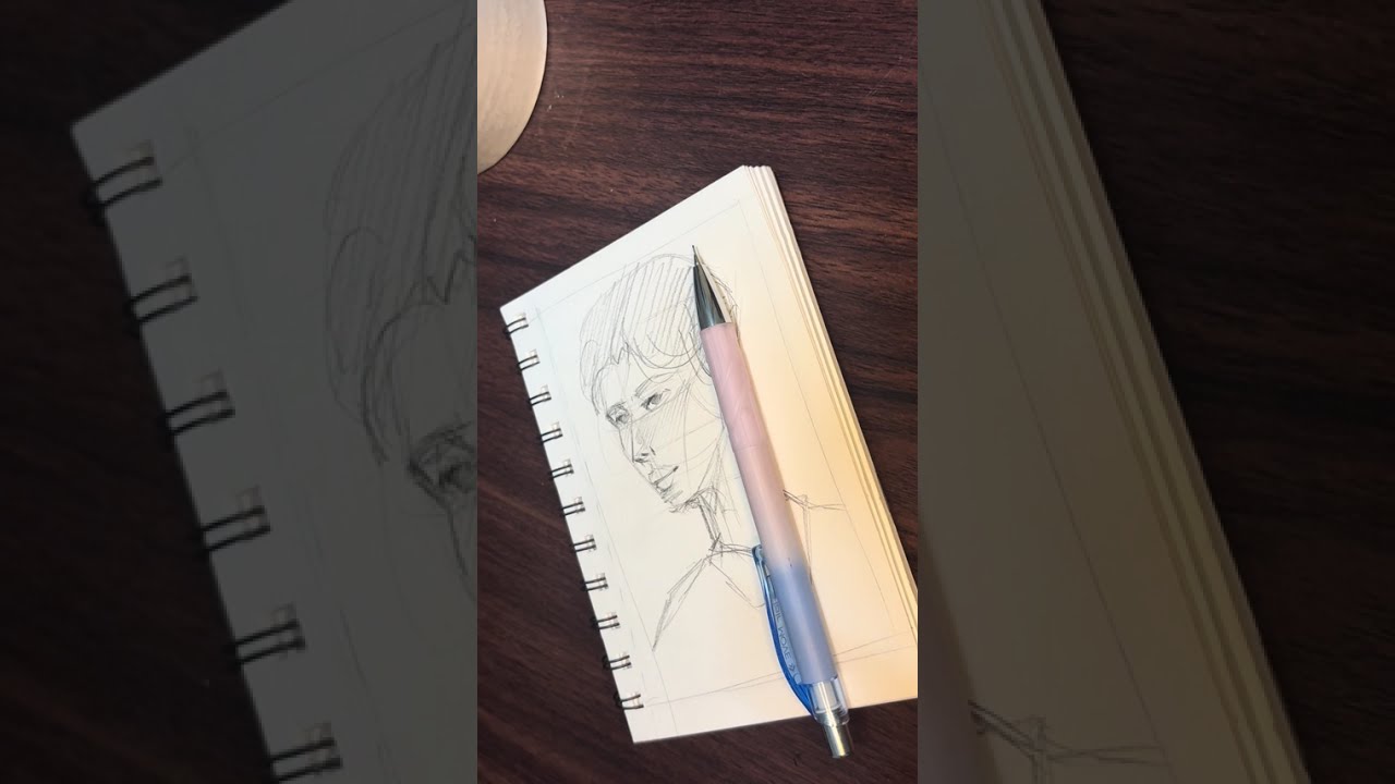Day 6 : How to draw head with Lumis method #pencildrawing #pencil #illustration #art #youtubeshorts