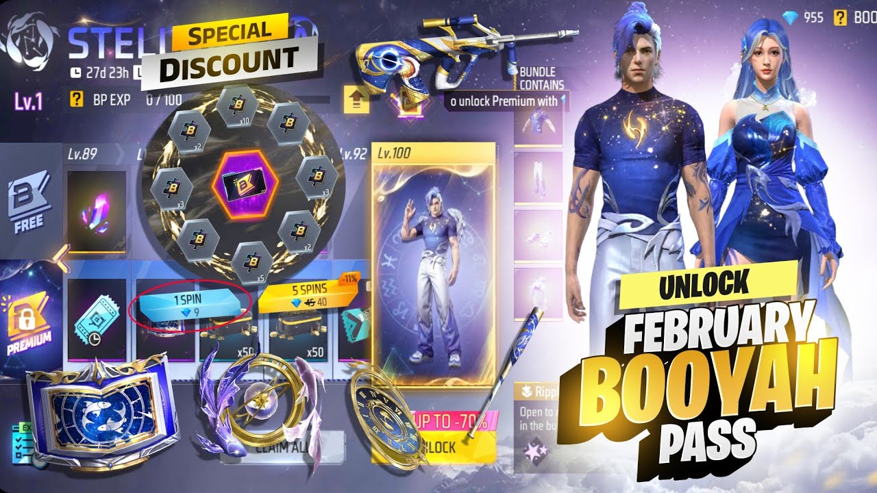 Buying February Month Booyah Pass🔥February Booyah Pass Unlock🔓FF New Event Today|Free Fire New Event