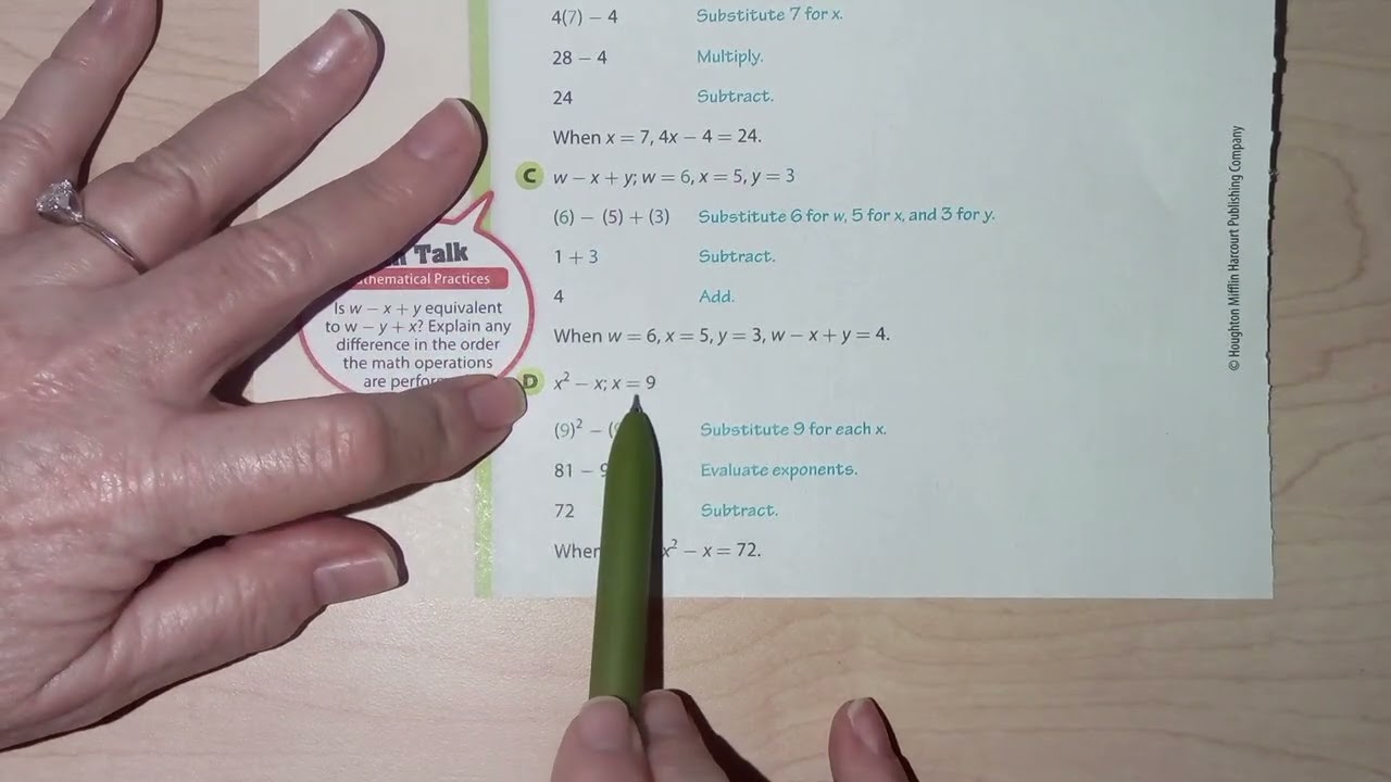 6th Grade Lesson 10 2 Evaluating Expressions