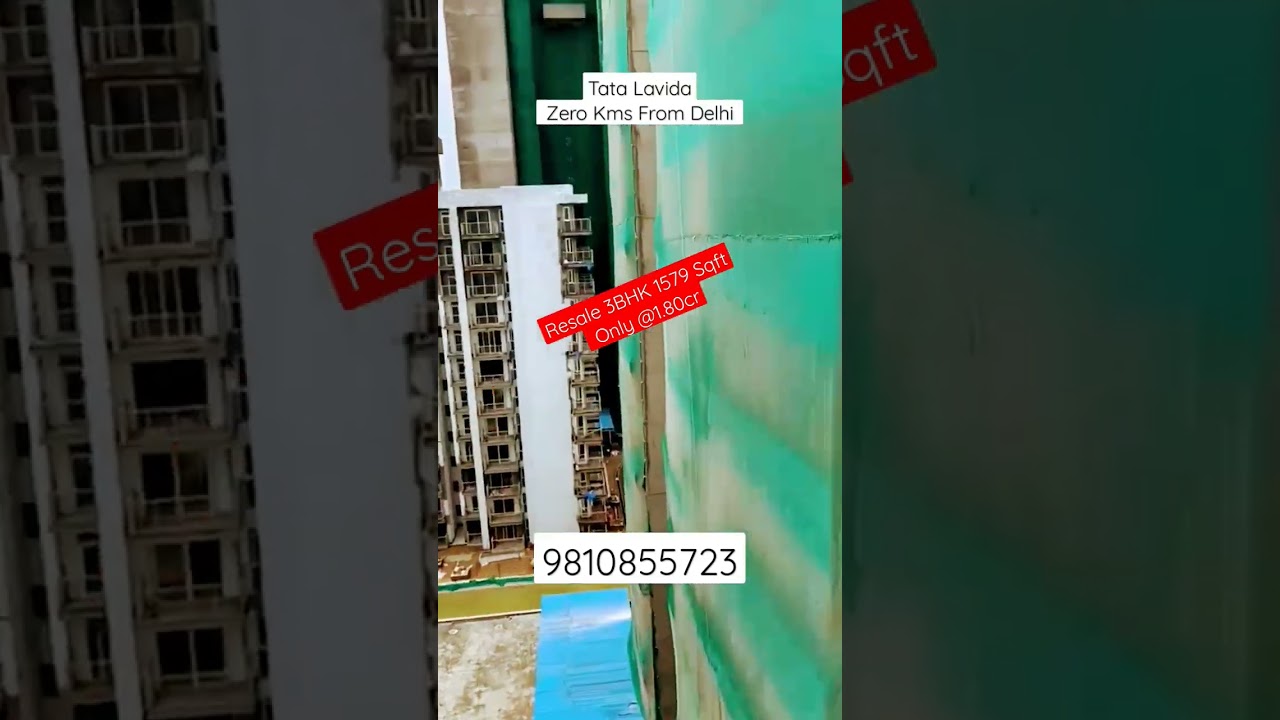 RESALE 3BHK TATA LAVIDA SECTOR 113 ZERO KMS FROM DELHI 9810855723 #raisinahillsrealtor#3bhk #gurgaon