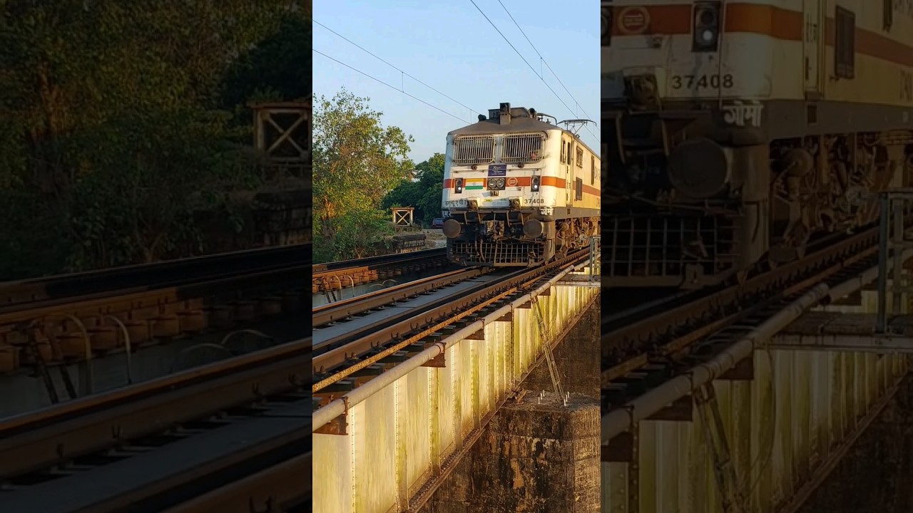 12626 KERALA EXPRESS// DELHI// HIGH SPEED//CHALKKUDY RIVER BRIDGE//#shorts #shortvideo