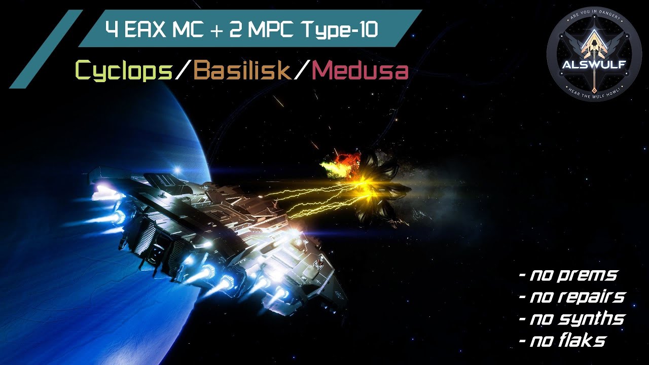 Elite Dangerous Odyssey | Type 10: like a supreme (4 EAX MC + 2MPC) vs Cyclops/Basilisk/Medusa