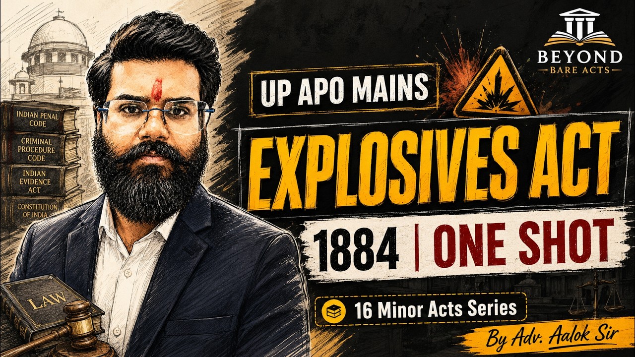 Explosives Act 1884 One Shot 🔥 | UP APO Mains 16 Minor Acts Series