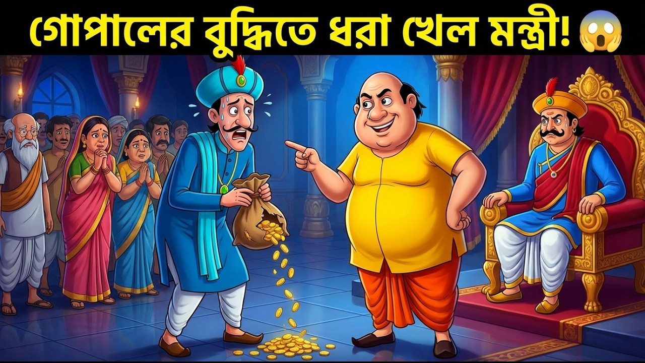 Gopal Bhar Story in Bangla | ত্রাণের টাকা চুরি! রাজসভায় বড় কেলেঙ্কারি 😱গোপাল ভাঁড় কী বুদ্ধি বের করল
