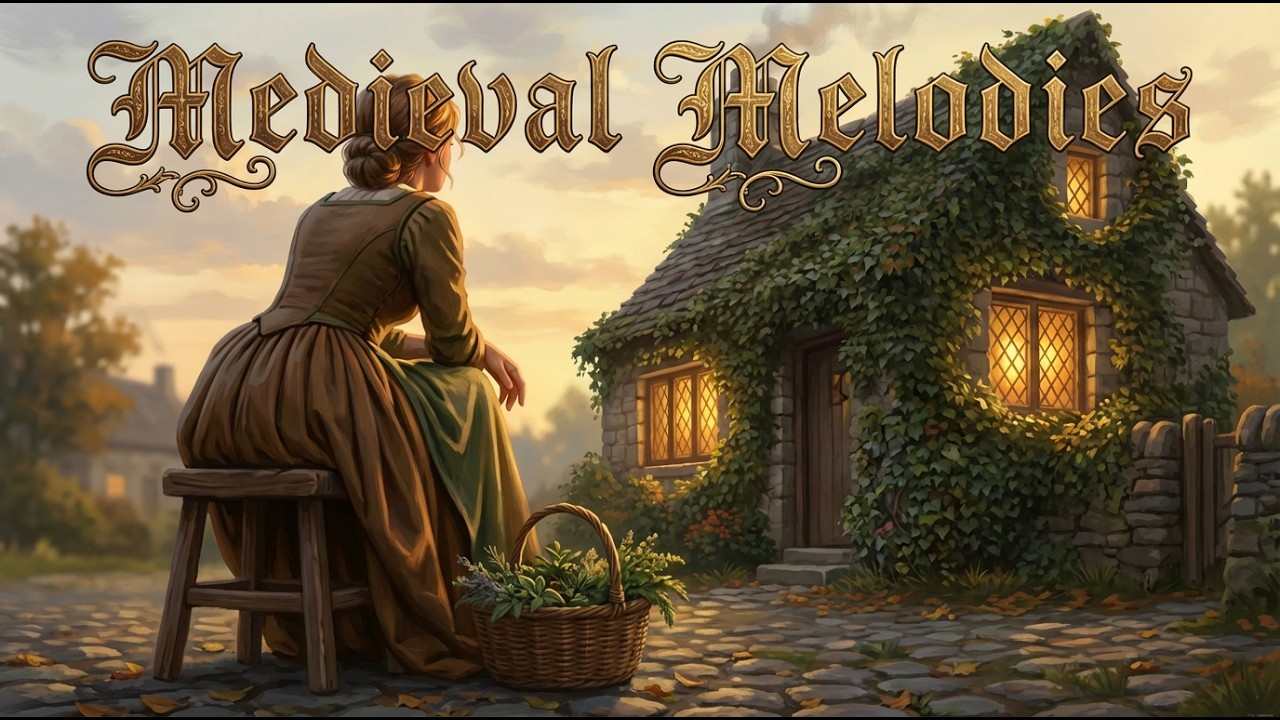 Peaceful Medieval Village Ambience | Cozy Cottage At Dusk