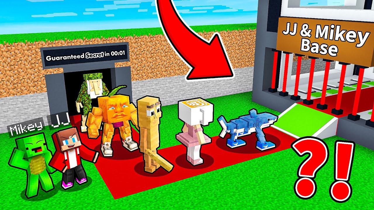 JJ and Mikey Found a SECRET WAY in STEAL A BRAINROT To Prank in Minecraft - Maizen