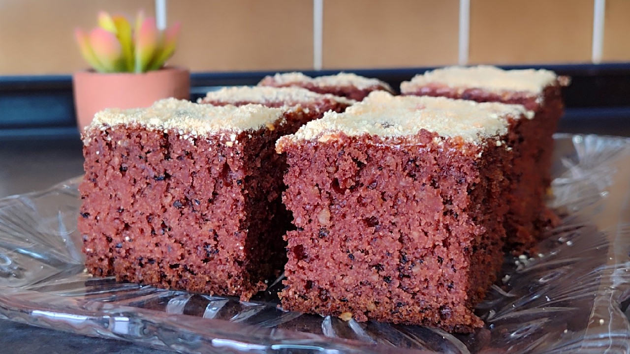 Najsočniji POSNI KOLAČ s kakaom i marmeladom – bez mlijeka i jaja, a preukusan! 🍫😍