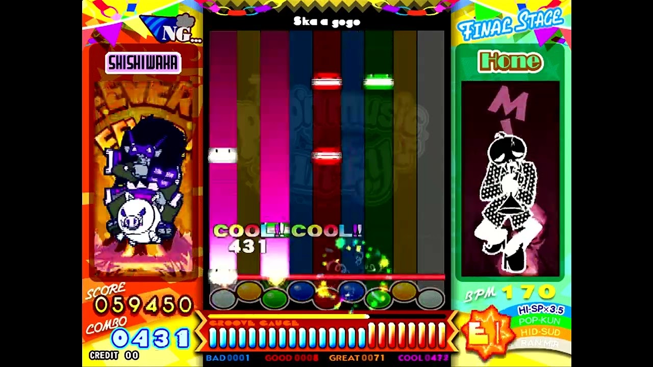AC pop'n music 16 PARTY♪ : [スカ(EX)] Ska a go go (SKACORE MIX) / KEN MATSUMOTO