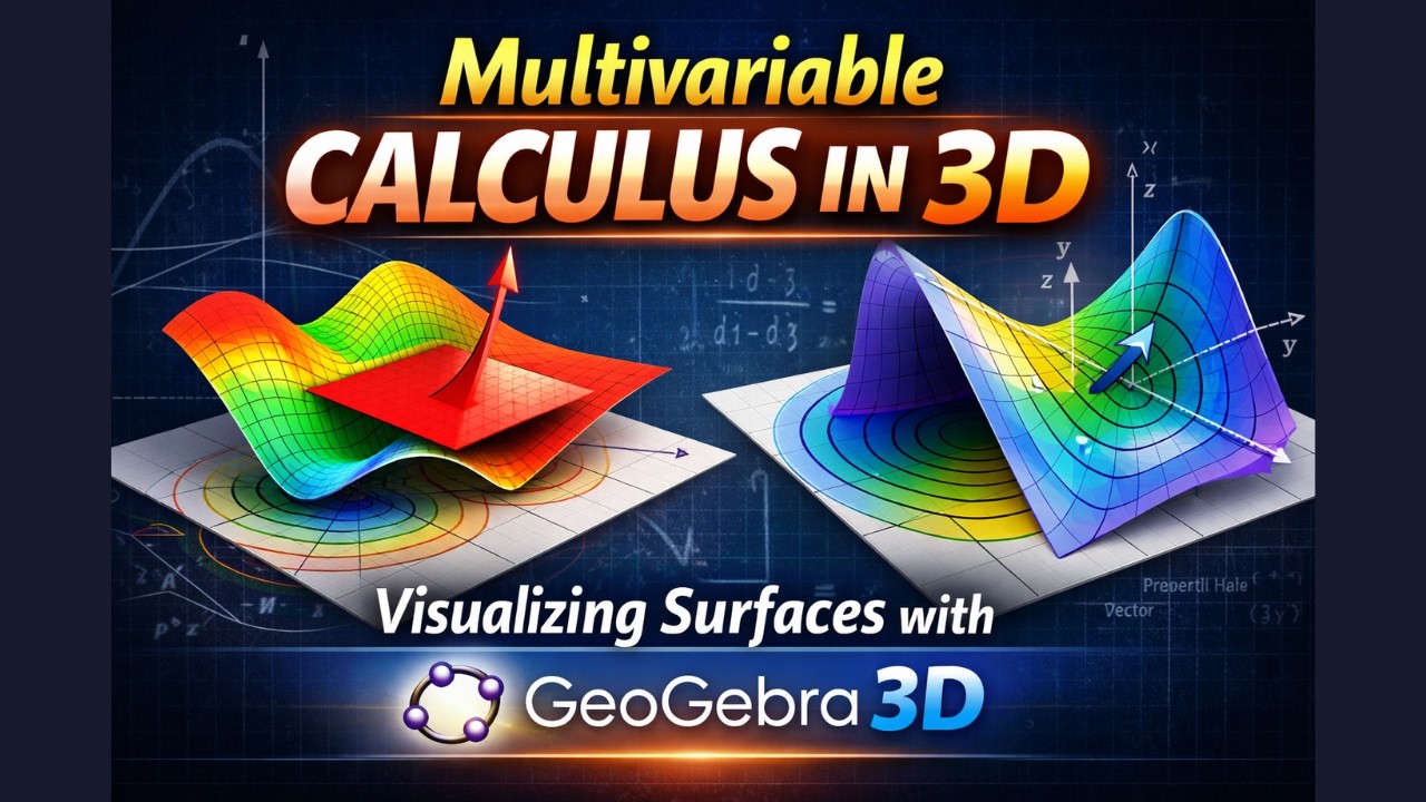 Multivariable Calculus in 3D | Visualizing Surfaces with GeoGebra 3D in Tamil