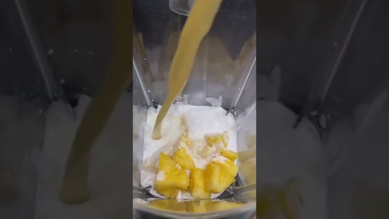 🌴COCKTAIL PI&Ntilde;A COLADA SANS ALCOOL🍹 #cocktail #freshjuice #كوكتيل  d&eacute;tails en #discription