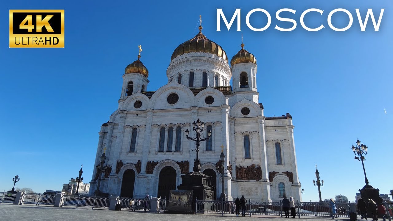 Moscow Walking Tour 4K | Park Kultury | Ostozhenka | Cathedral of Christ the Saviour
