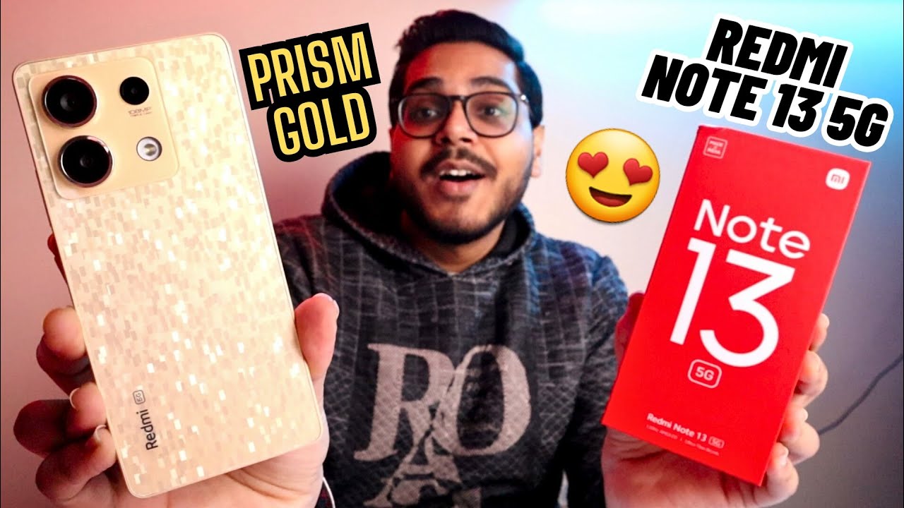 Redmi Note 13 5G Prism Gold (6+128GB) Unboxing and Full Overview😍 | The Bezel-Less Smartphone🔥