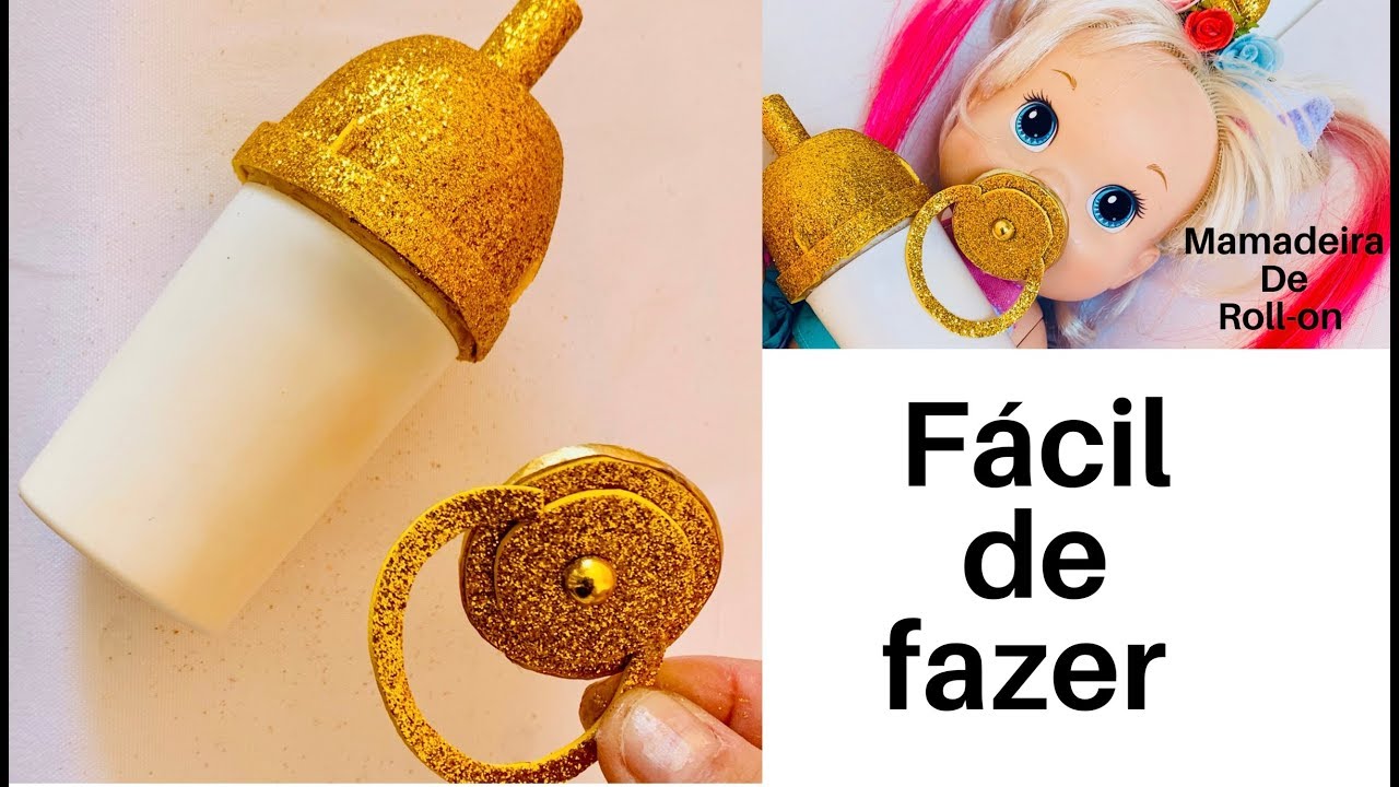 Como fazer MAMADEIRA e CHUPETA para Baby Alive e outras bonecas -DIy
