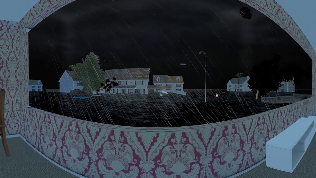 Category 3 Hurricane Landfall Virtual Reality Simulation
