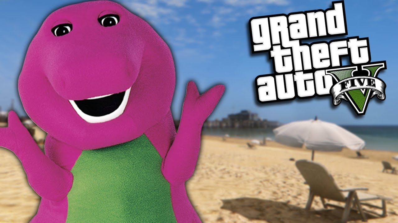 GTA 5 Mods - THE ULTIMATE BARNEY MOD (GTA 5 PC Mods Gameplay)