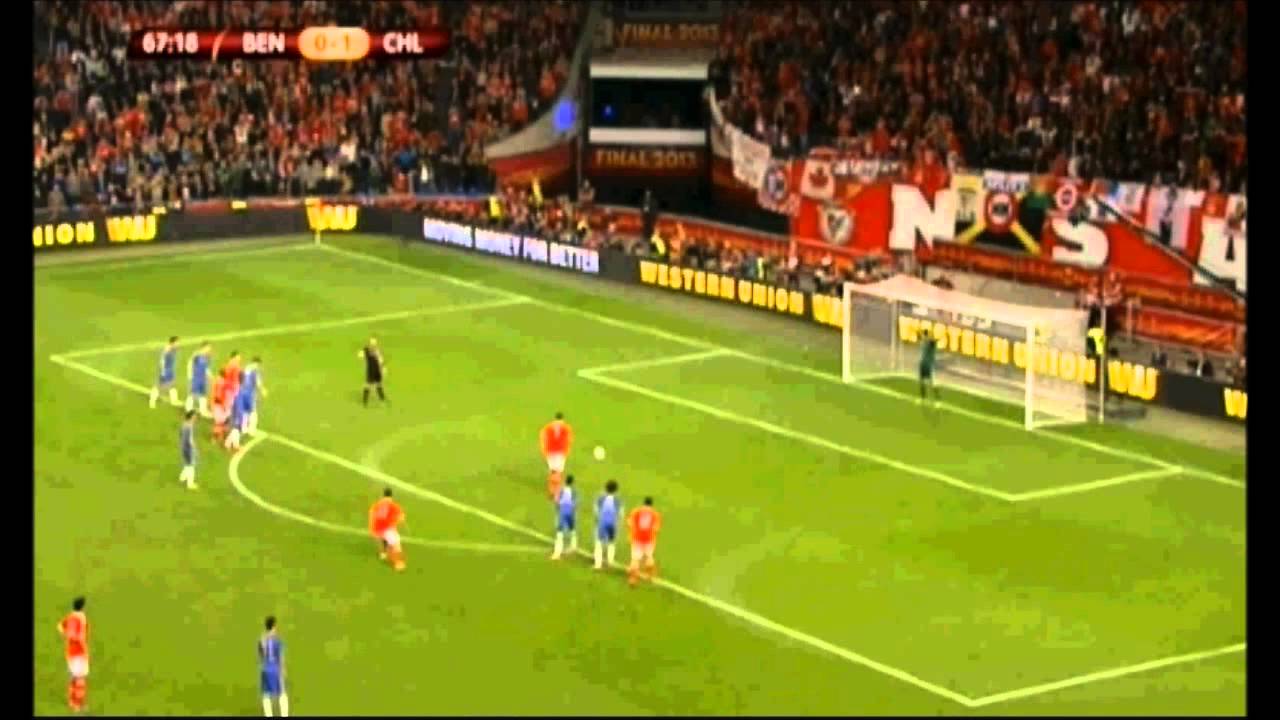 Oscar Cardozo's Goal Vs Chelsea - 15/05/13 - UEFA Europa Final