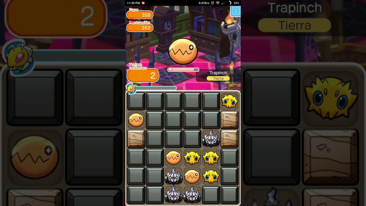 Pok&eacute;mon Shuffle - Trapinch S Rank (Puzzle). Stage 358.