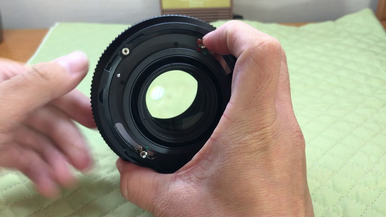 Mamiya 中判レンズ ボディに装着せずにシャッタースピードを確認する方法