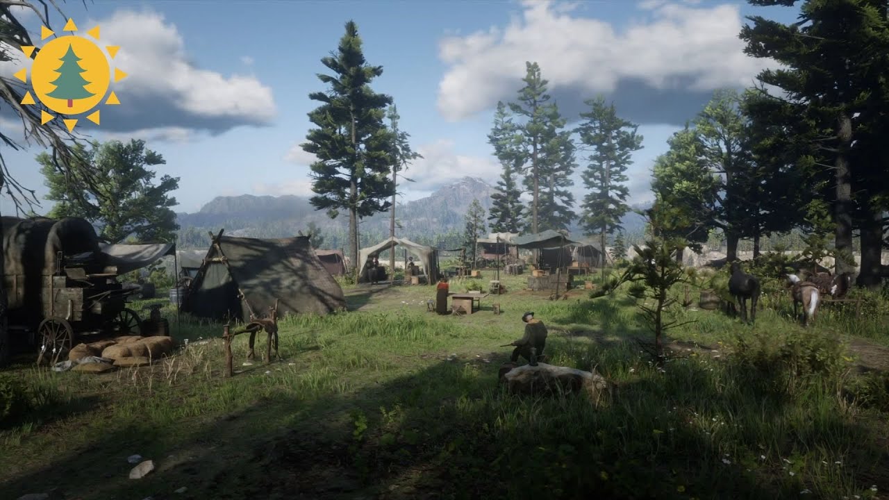 RED DEAD REDEMPTION 2 Ambience | Horseshoe Overlook | Camp Hideout | New Hanover