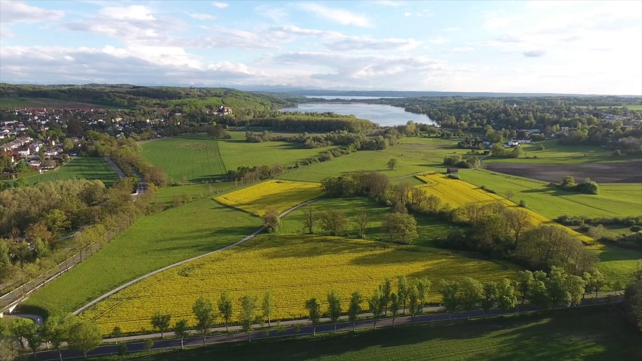 Drohnenflug &uuml;ber das F&uuml;nfseenland - Das Aubachtal ist mehr!
