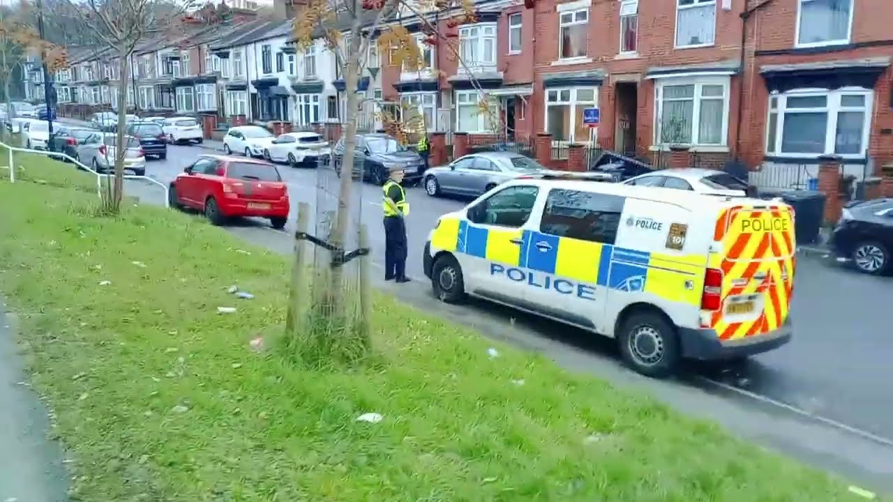 Sheffield Police bust firth park road today around 3pm