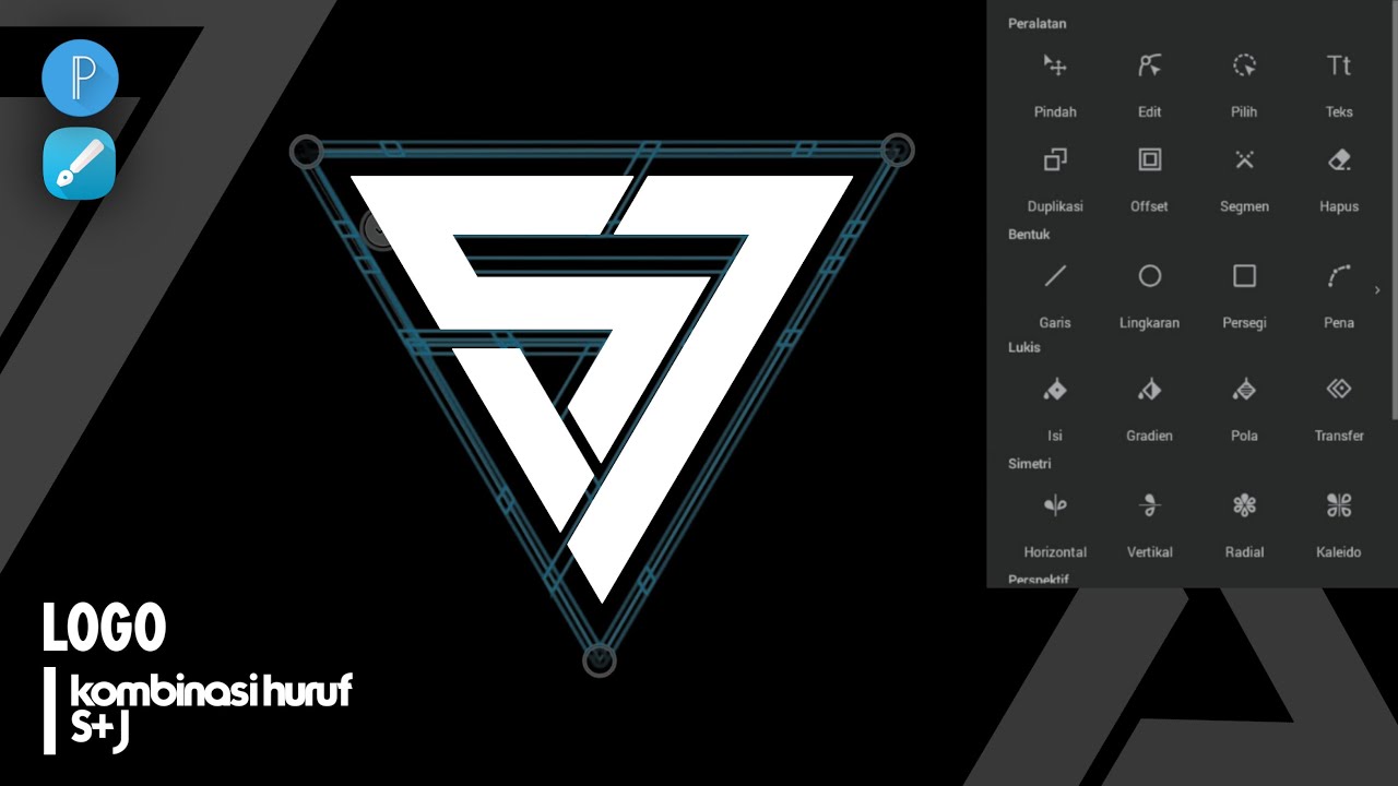 Cara Membuat Logo | SJ Letter | Infinite Design