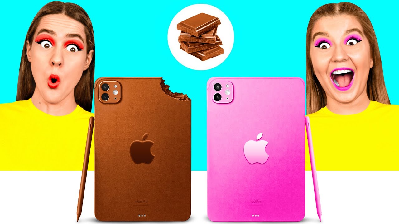 Челлендж. Шоколадная Еда vs Настоящая еда | Смешные Кулинарные Войны от KiKi Challenge