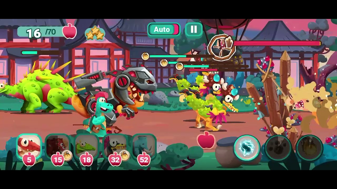 Jogando o jogo dino bash 13 episódio : ganhei o Spiky