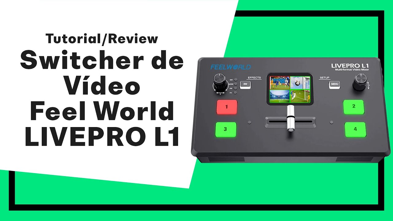 Switcher de vídeo para streaming Feelworld Livepro L1 (Mesa de corte de vídeo)