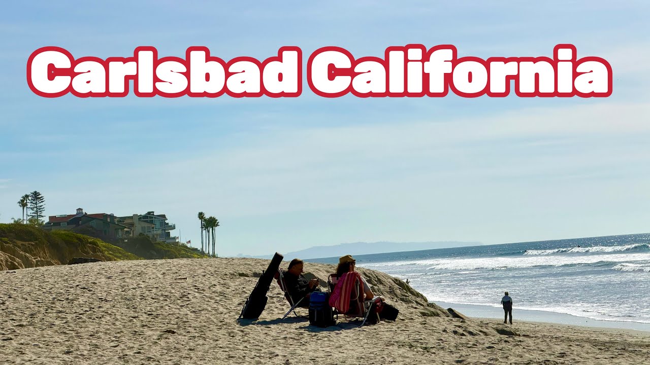 Carlsbad Beach California Walking Tour 🌴☀️ [4K]