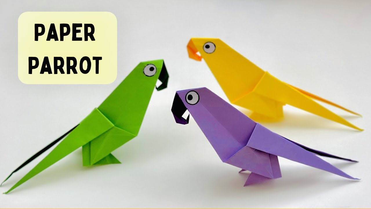How To Make Paper Parrot / Origami Paper Parrot | How to make paper bird | Paper Craft / paper bird