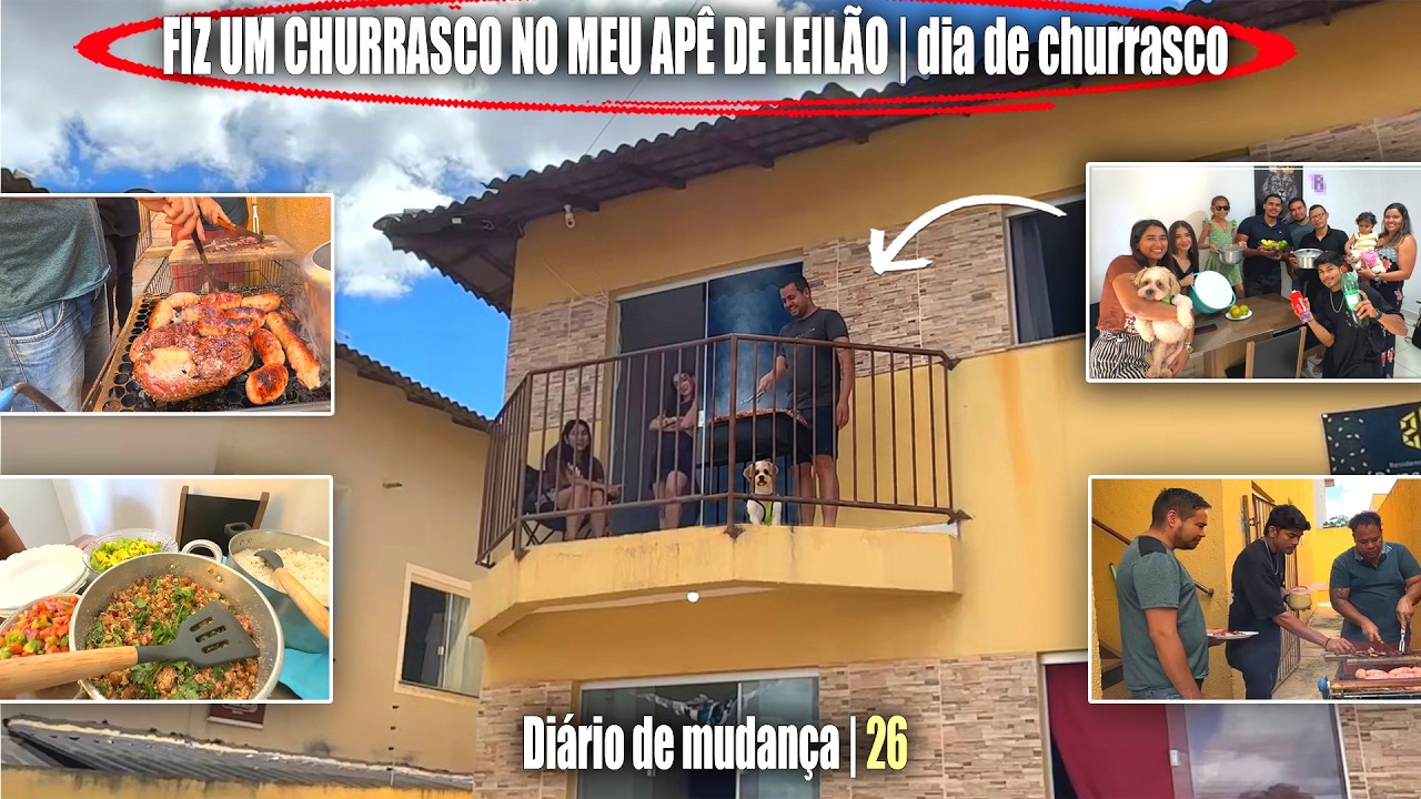 FIZ UM CHURRASCO NO MEU AP&Ecirc; DE LEIL&Atilde;O 🏡 (DIA DE CHURRASCO 🍖🍾 )