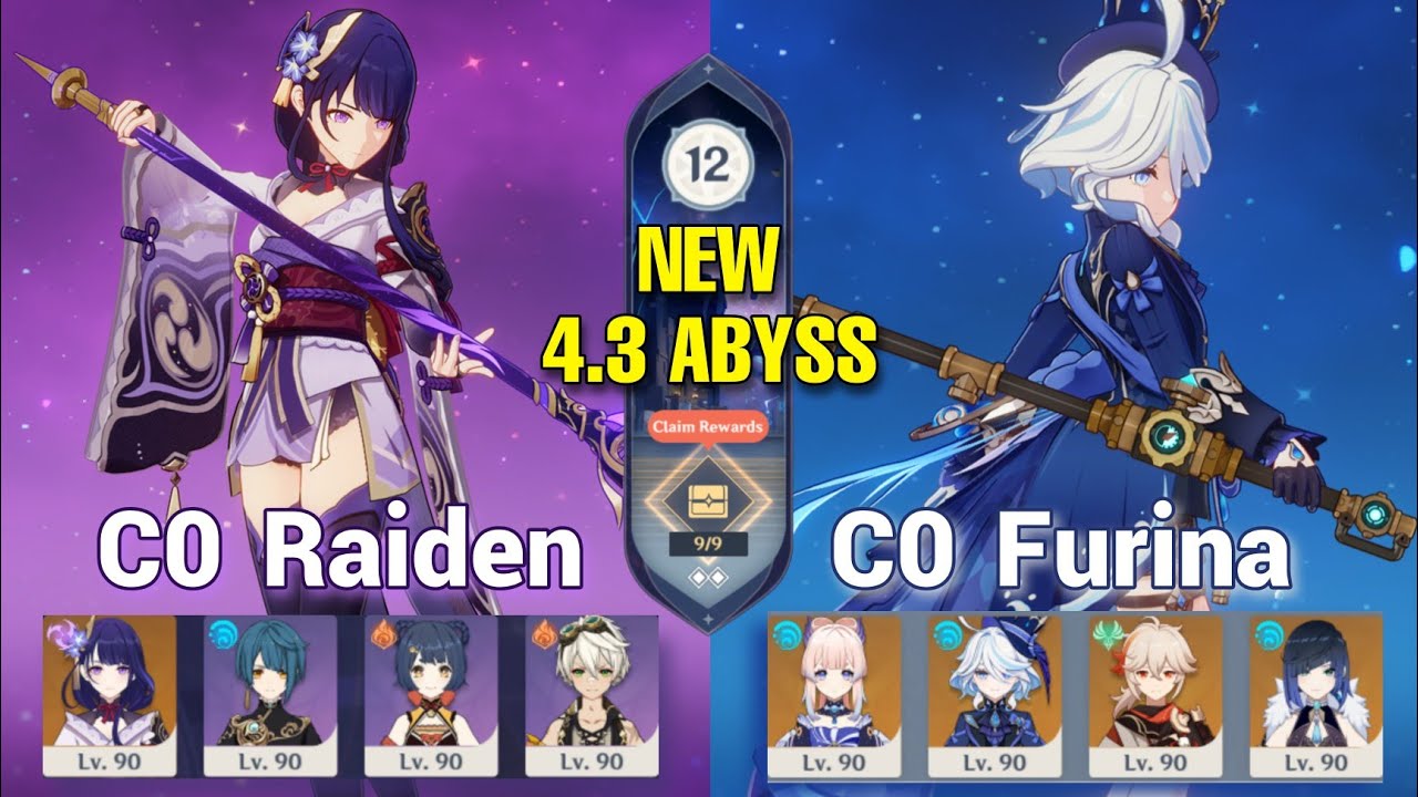 New 4.3 Spiral Abyss Floor 12 - C0 Rational & Furina Mono Hydro | Genshin Impact