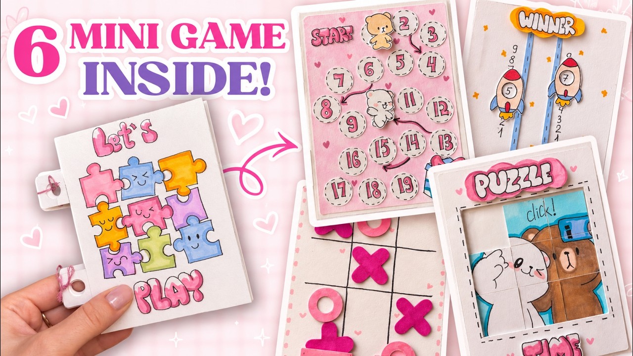 DIY Mini Game Book | Easy Paper Craft